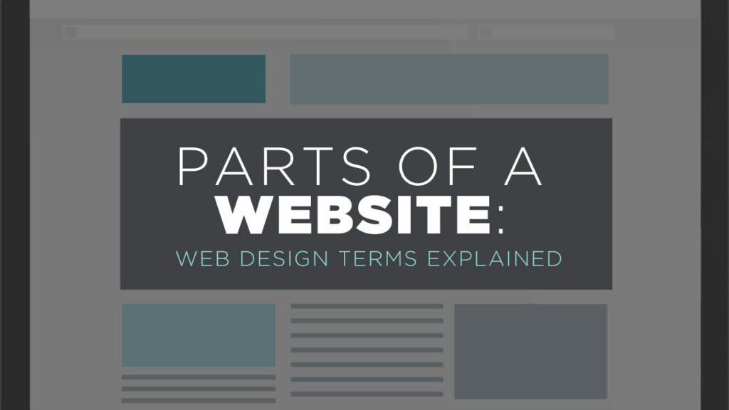 Parts of a website featured image