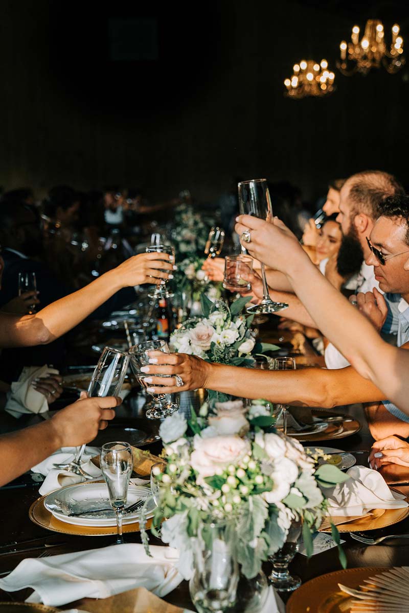 toast at wedding reception by Rachel Skye Photo
