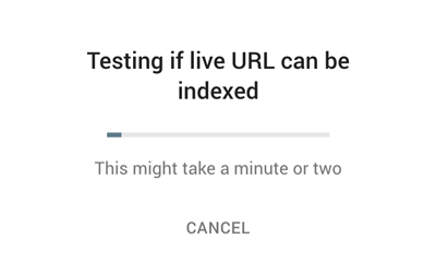 Testing if live URL can be indexed