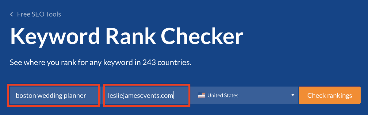 Check ranking on Google with Ahrefs Keyword Rank Checker tool