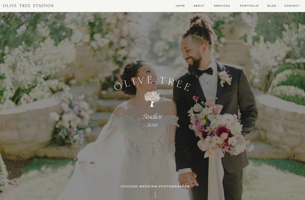 Best Showit website template for wedding industry