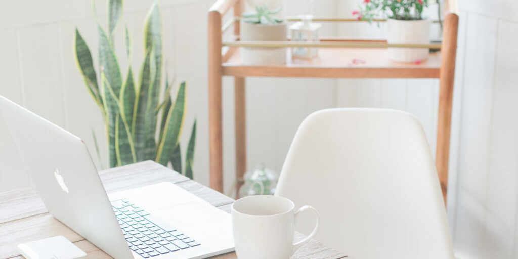 Office Space clean white and peaceful